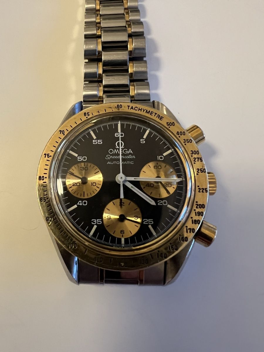 Omega Orologi: Omega Speedmaster Automatic Stahl/Gold Herrenuhr! – Usato da Basel venduto da Valjoux9 8