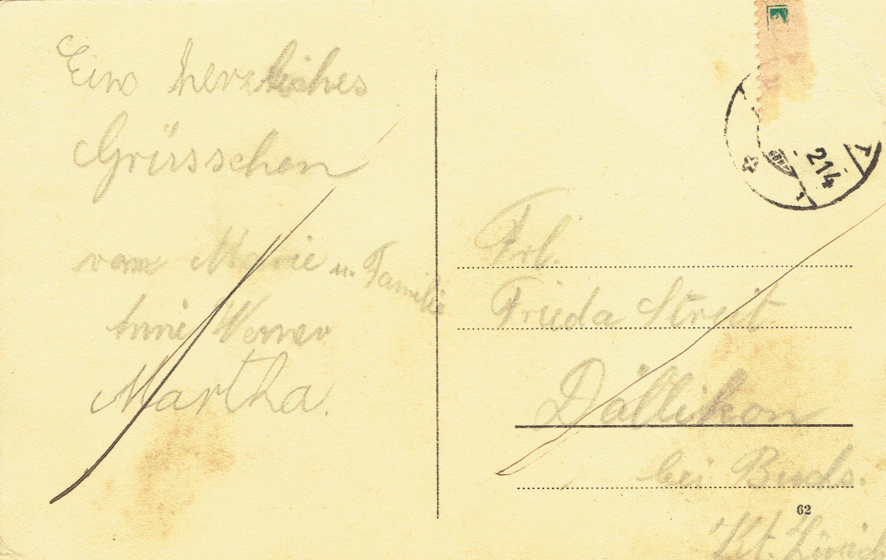 Ansichtskarten: Grafenried BE, um 1925 – Gebraucht aus Otelfingen von Schmitte9 1