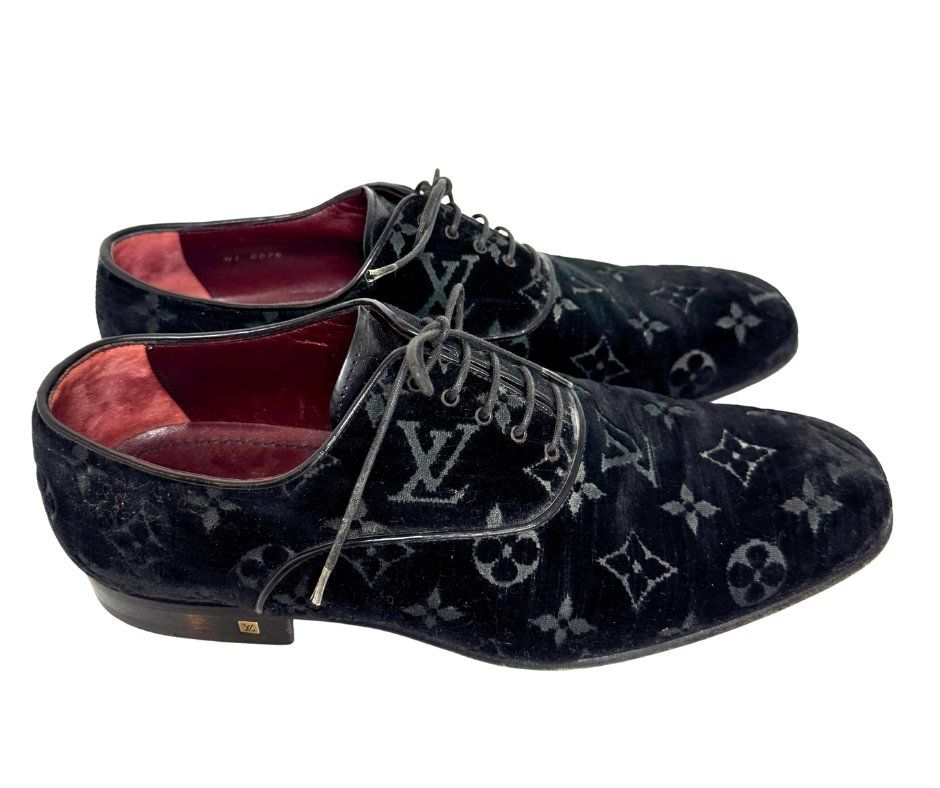 Louis Vuitton Scarpe da uomo: Louis Vuitton Herren-Schuhe | Samt mit Monogramm | 6.5/40.5 – Usato da Porrentruy venduto da MadameResell 3
