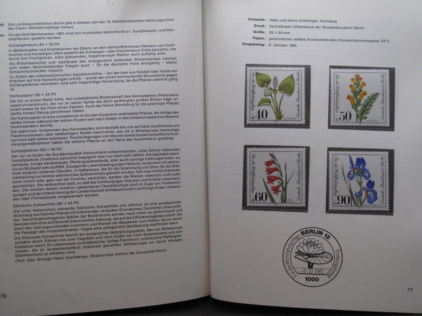 Album: BRD & Berlin 1981 Sonderpostwertzeichen buch ** – Usato da Wil SG venduto da fva01 8