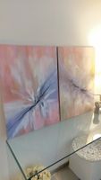 Wandbilder, 2 Stk., handgemalt, Unikate