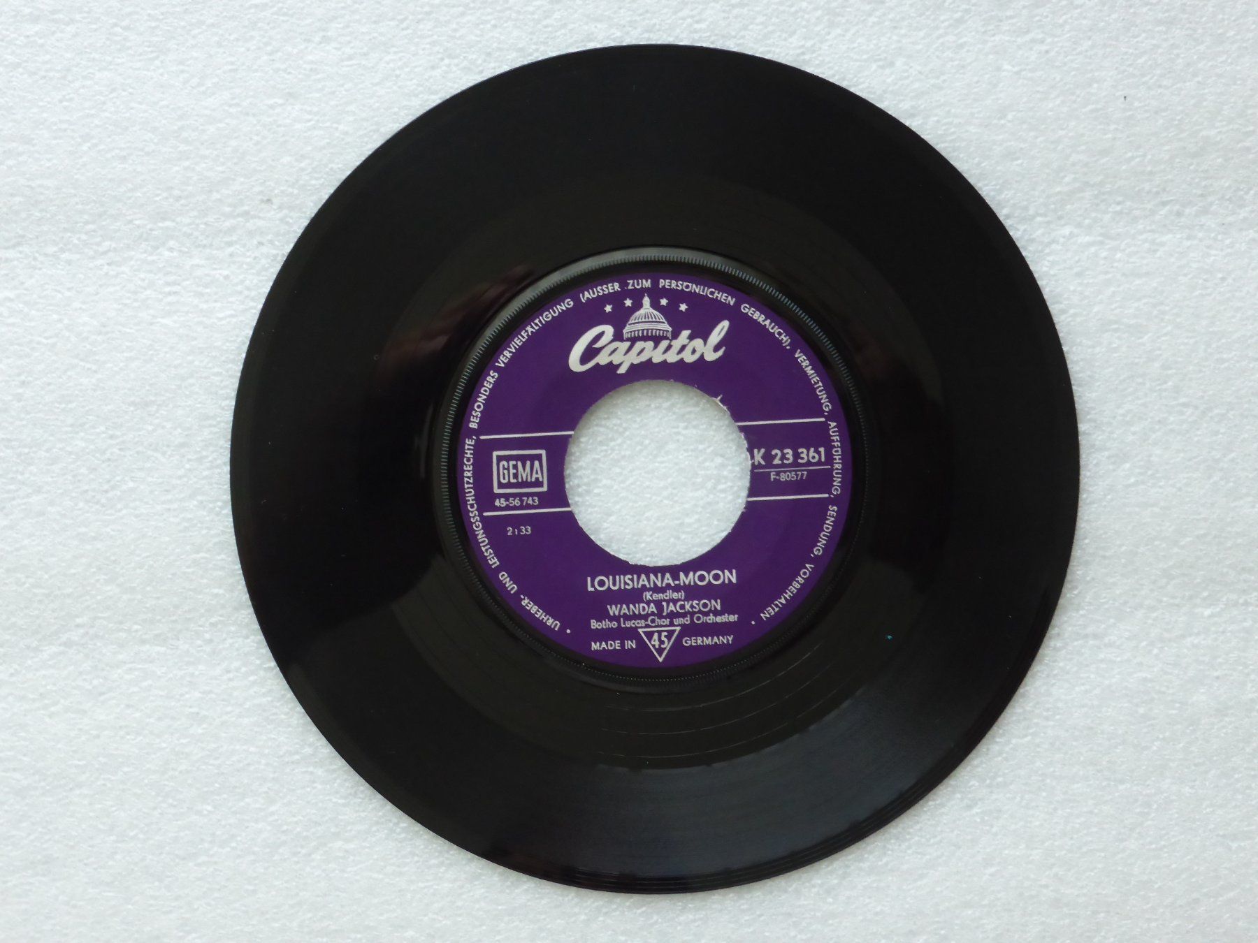 Dischi in vinile: Vinyl Single  WANDA JACKSON – Usato da Küssnacht am Rigi venduto da Mondkinder 2