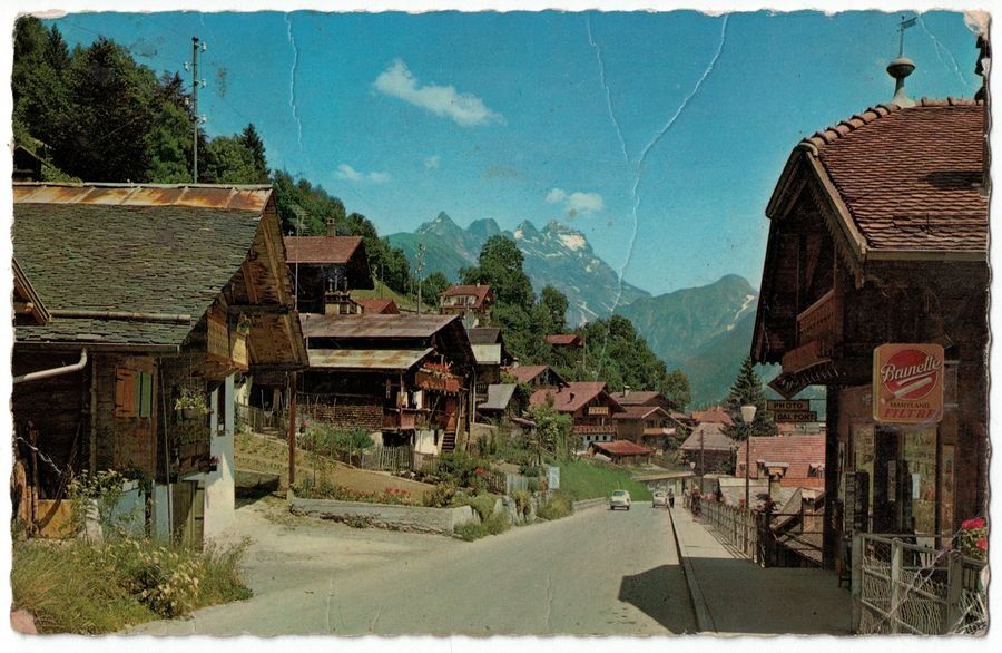 Cartoline postali: Gryon, kiosque, circulée 1969 – Usato da Frauenfeld venduto da POML