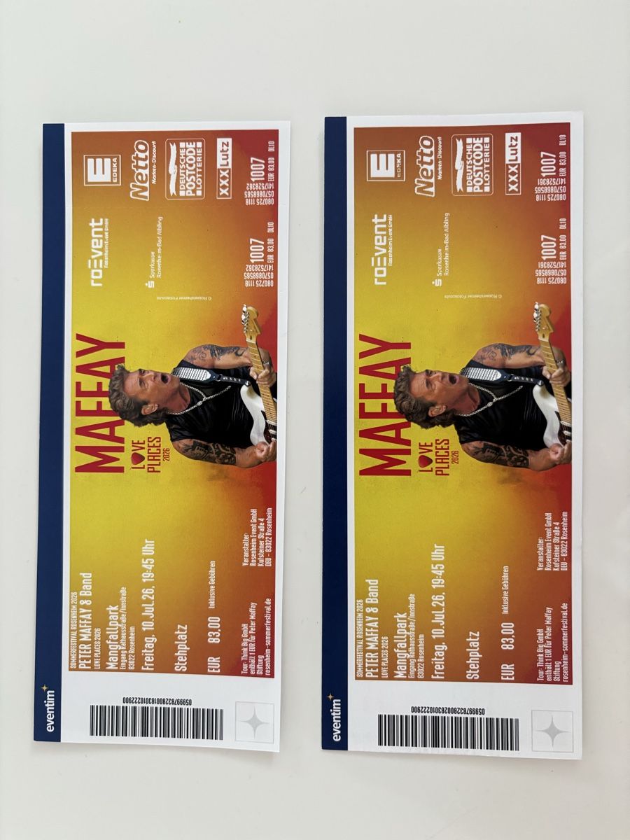 Biglietti: Peter Maffay Konzert Tickets in Rosenheim – Nuovo e nell'imballaggio originale da Wauwil venduto da Richardo