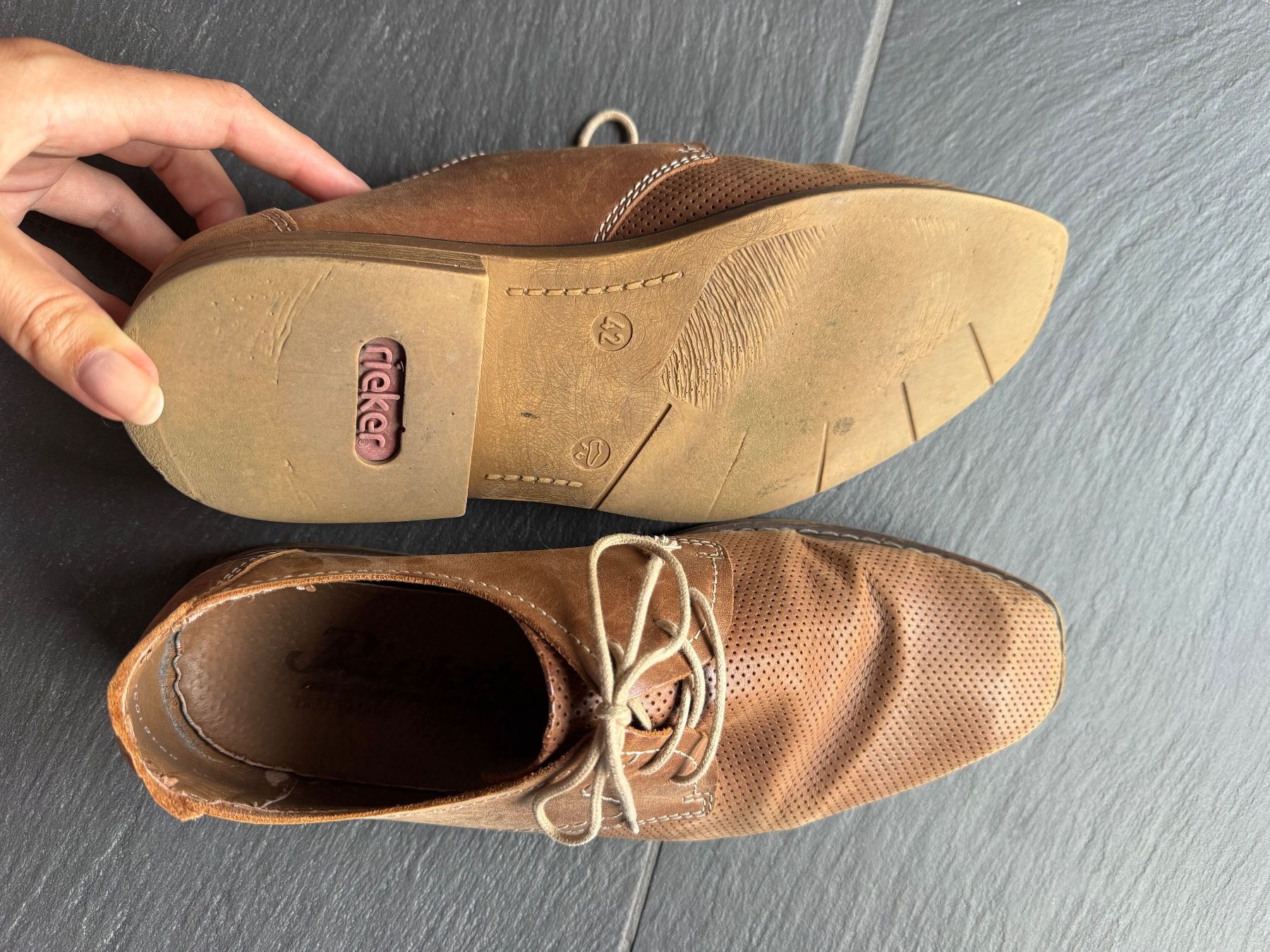 Rieker Scarpe da uomo: Rieker Halbschuhe cognac, Gr. 43 – Usato da Unterseen venduto da itslisasp 1