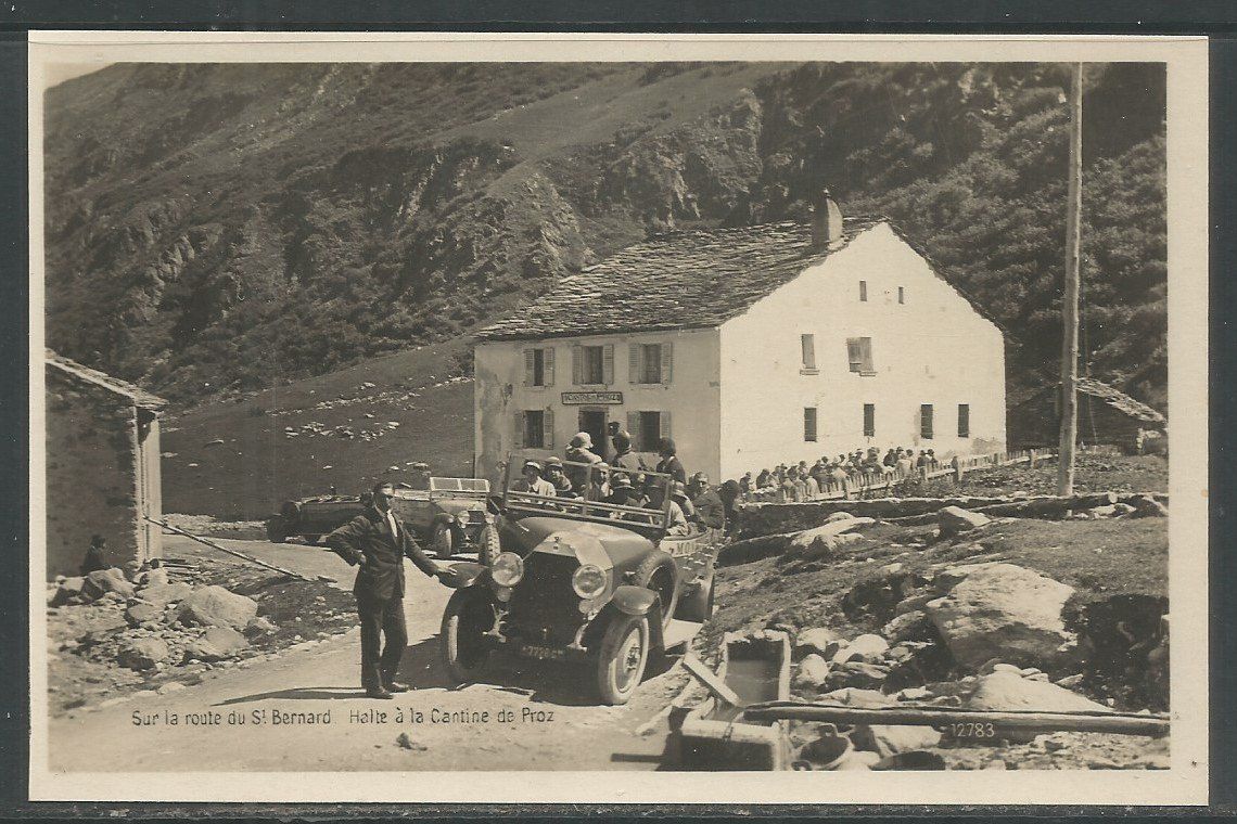 Ansichtskarten: Carte P (Sur la route du St.Bernard/Halte à Cantine Proz ) – Gebraucht aus La Russille von Nono4