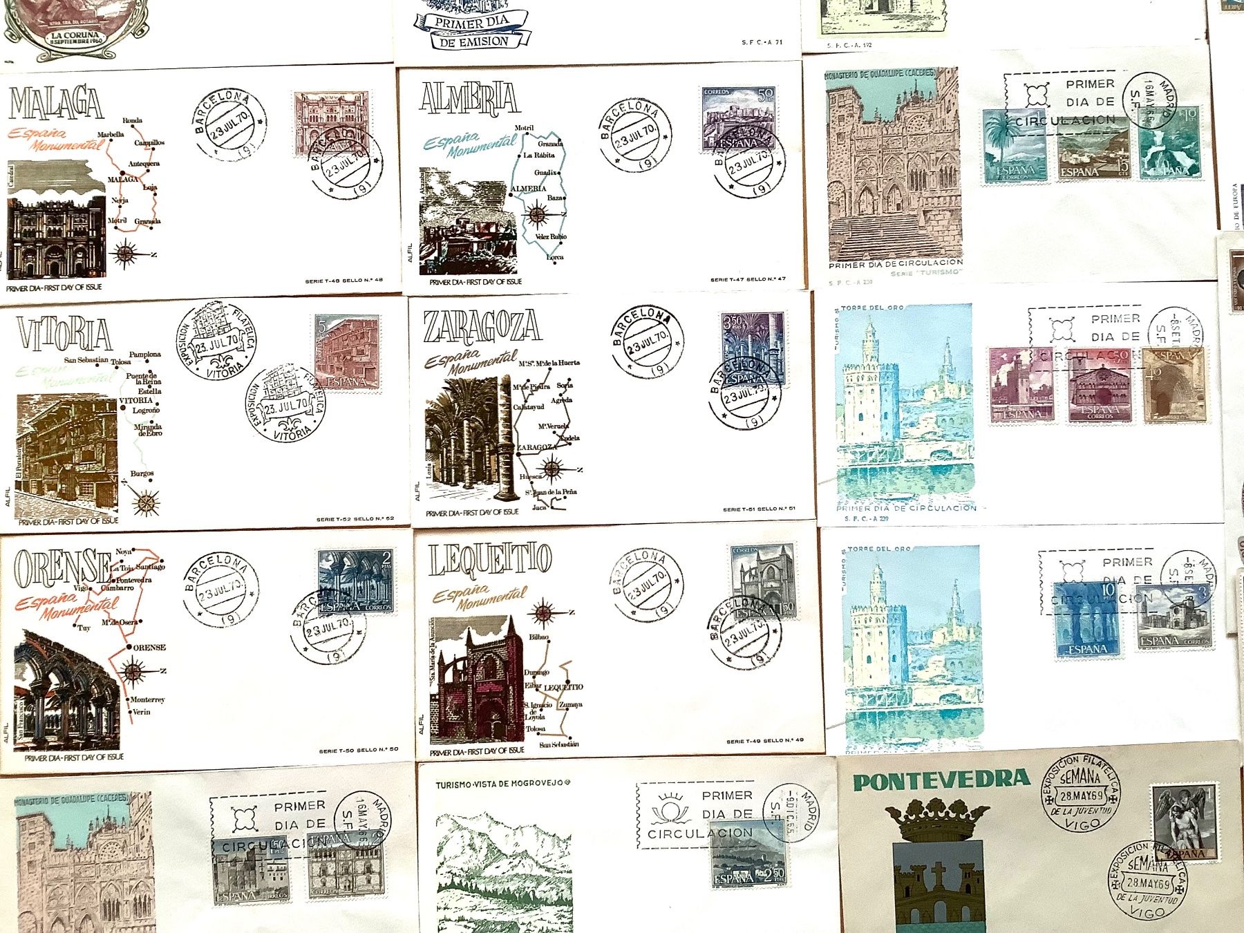 Tutti i francobolli: 1959/1970 - Spanien - 22 Stk.FDC – Nuovo (secondo la descrizione) da Liestal venduto da Skunk02 2