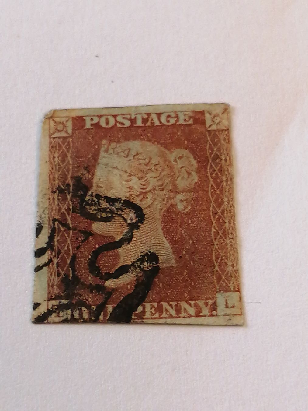 Alle Briefmarken: One Penny Red 1841  – Gebraucht aus Happerswil von tschergi