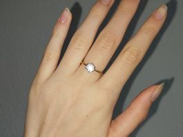 Silberring mit Zirkonia-Stein