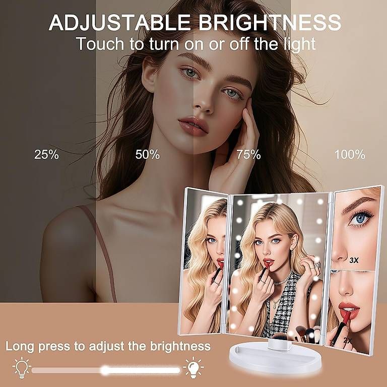 Specchi: Miroir maquillage LED DeWEISN  USB + piles – Usato da Martigny venduto da Neposedy 1
