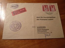 Eil-Brief 1966, Stempel der Schweiz. Zentralpolizei Bern