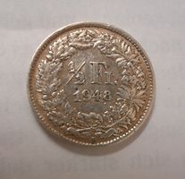 1/2 Franken Silber  1948