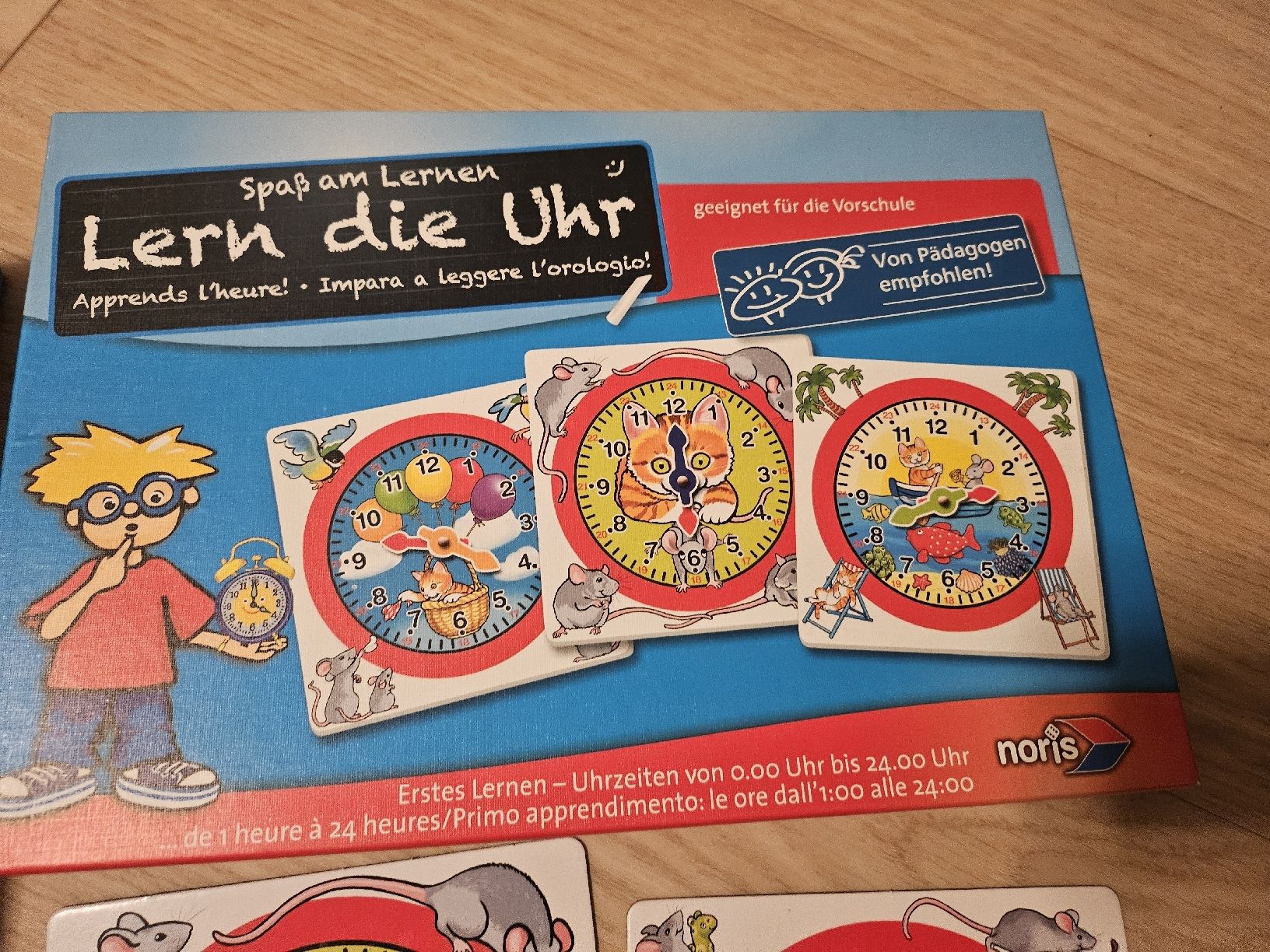 Spiele: Apprends l'heure: Jeu éducatif Noris, complet – Gebraucht aus La Joux FR von car_ck96