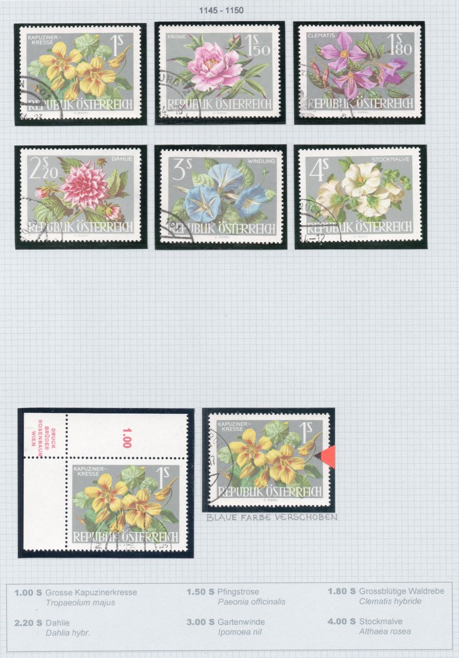 Tutti i francobolli: 1964 INTERNATIONALE GARTENSCHAU  & 2 FDC – Usato da Basel venduto da Ammedysli49