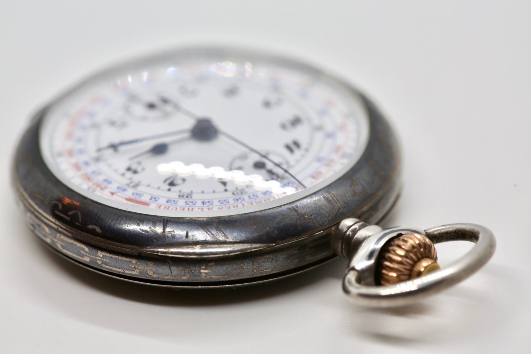Orologi: Taschenuhr Chronograph Tulasilber – Usato da Reinach BL venduto da Han-Numismatik 6