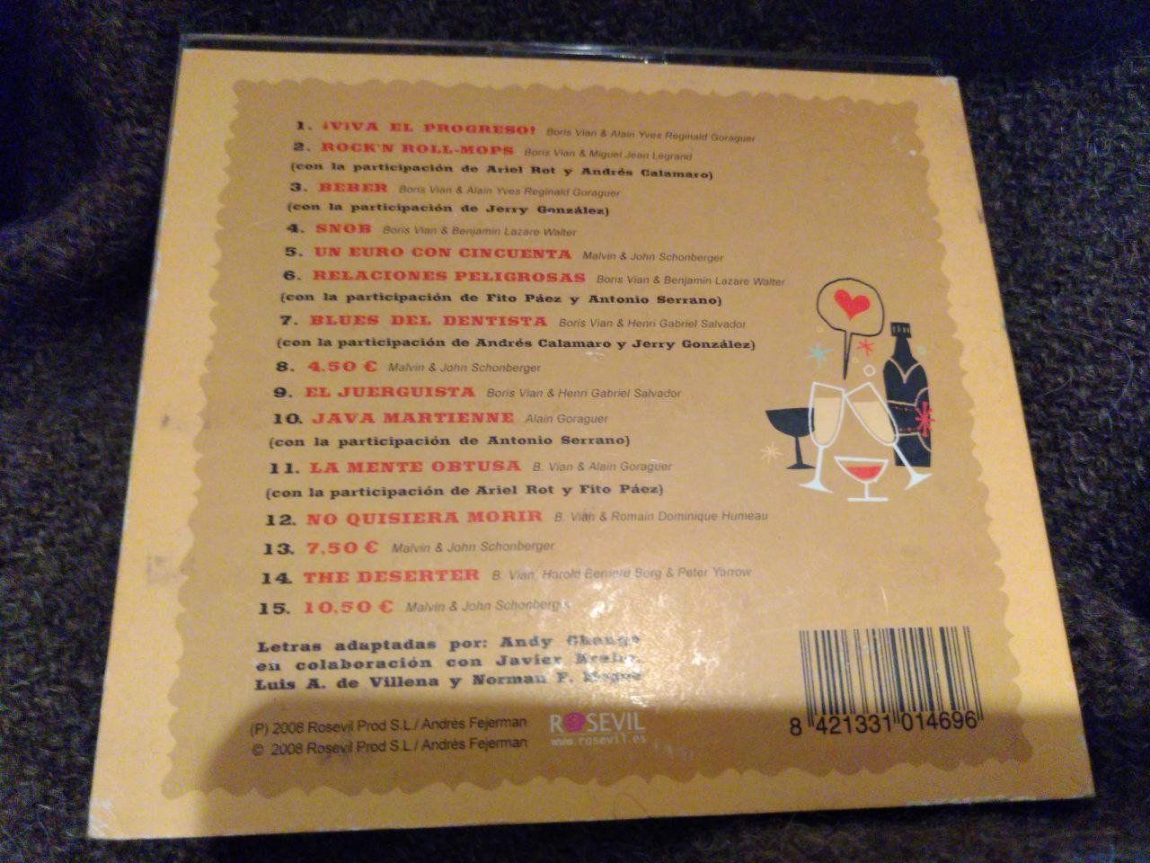 CD: CD Boris Vian - Andy Chango – Usato da Plan-les-Ouates venduto da jyg_bts5 2