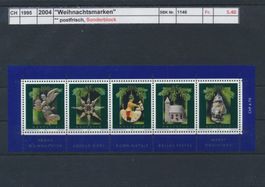 2004 "Weihnachtsmarken", Sonderblock ** postfrisch