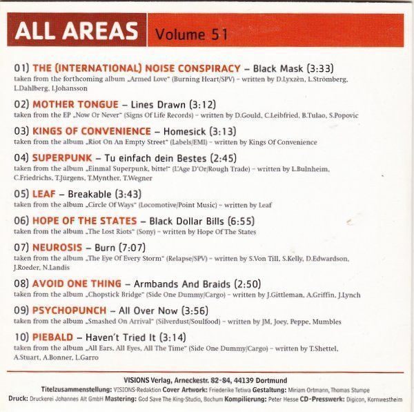 CD: All Areas Volume 51 F15 – Usato da Sessa venduto da fraenklishop 1