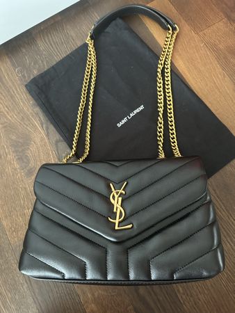 YSL-SAINT LAURENT LOULOU MEDIUM SCHULTERTASCHE GOLD