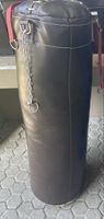 Punching Bag Black Synthetic Leather Heavy Duty With Chain
