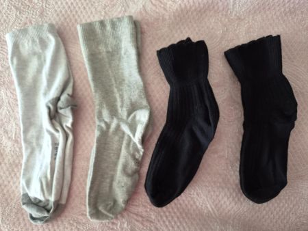 Socken  2 Paar Grau 2 Paar Schwarz Grösse 39 - 42