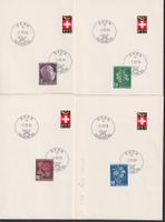 1948, FDC auf 4 PTT-Blättern (deutsch) Kat: 200.-+ preiswert