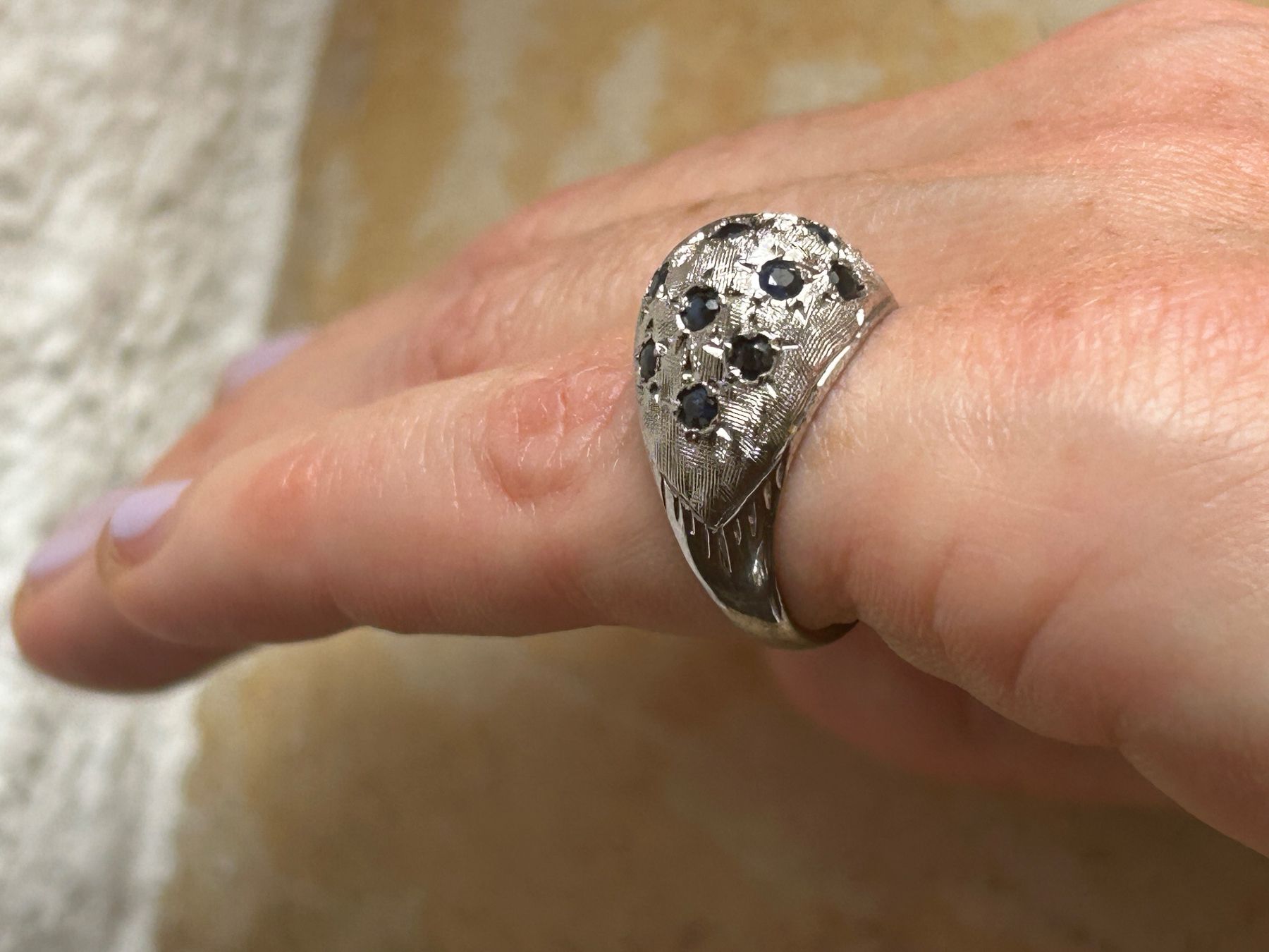 Anelli: Silberring BLUE SAPHIR STAR (54.5) – Usato da Basel venduto da bellespirit 3