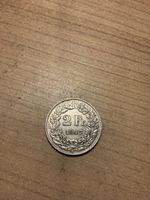 Sehr seltene 2 Schweizer Franken Silber Münze Jahrgang 1947