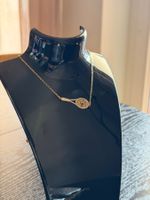 Elegante Halskette mit Tennis-Schläger Anhänger – 18K vergol