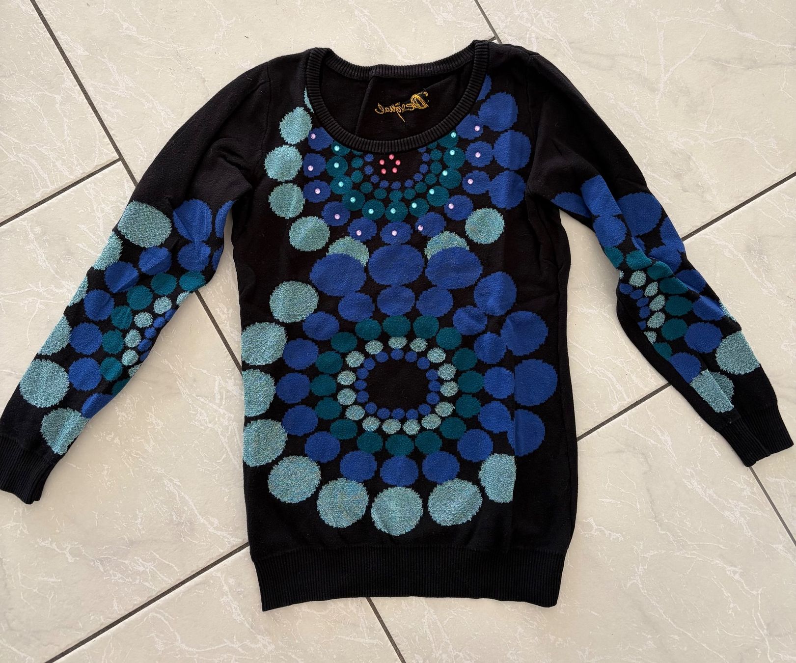 Desigual Maglioni & Felpe: **Damen Pullover in blau der Marke Desigual, Gr. M** – Usato da Wettingen venduto da Muggers