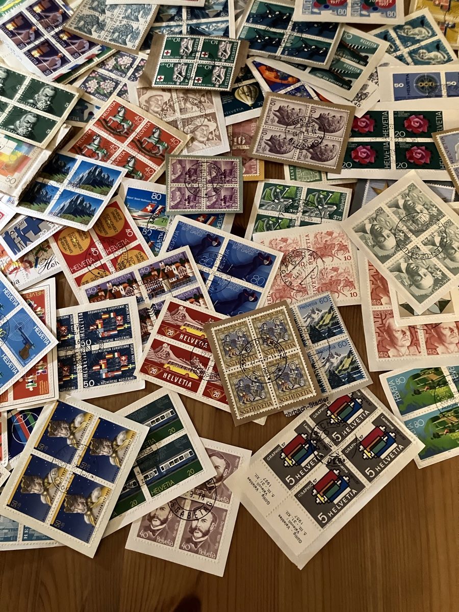 Alle Briefmarken: 4er Blocks schweiz – Gebraucht aus Bettwiesen von Jumpingfox 2