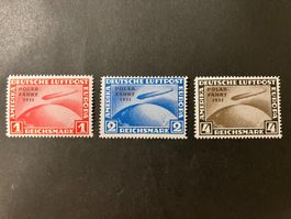 Deutsches Reich 1931, Serie Polarfahrt, Neudrucke