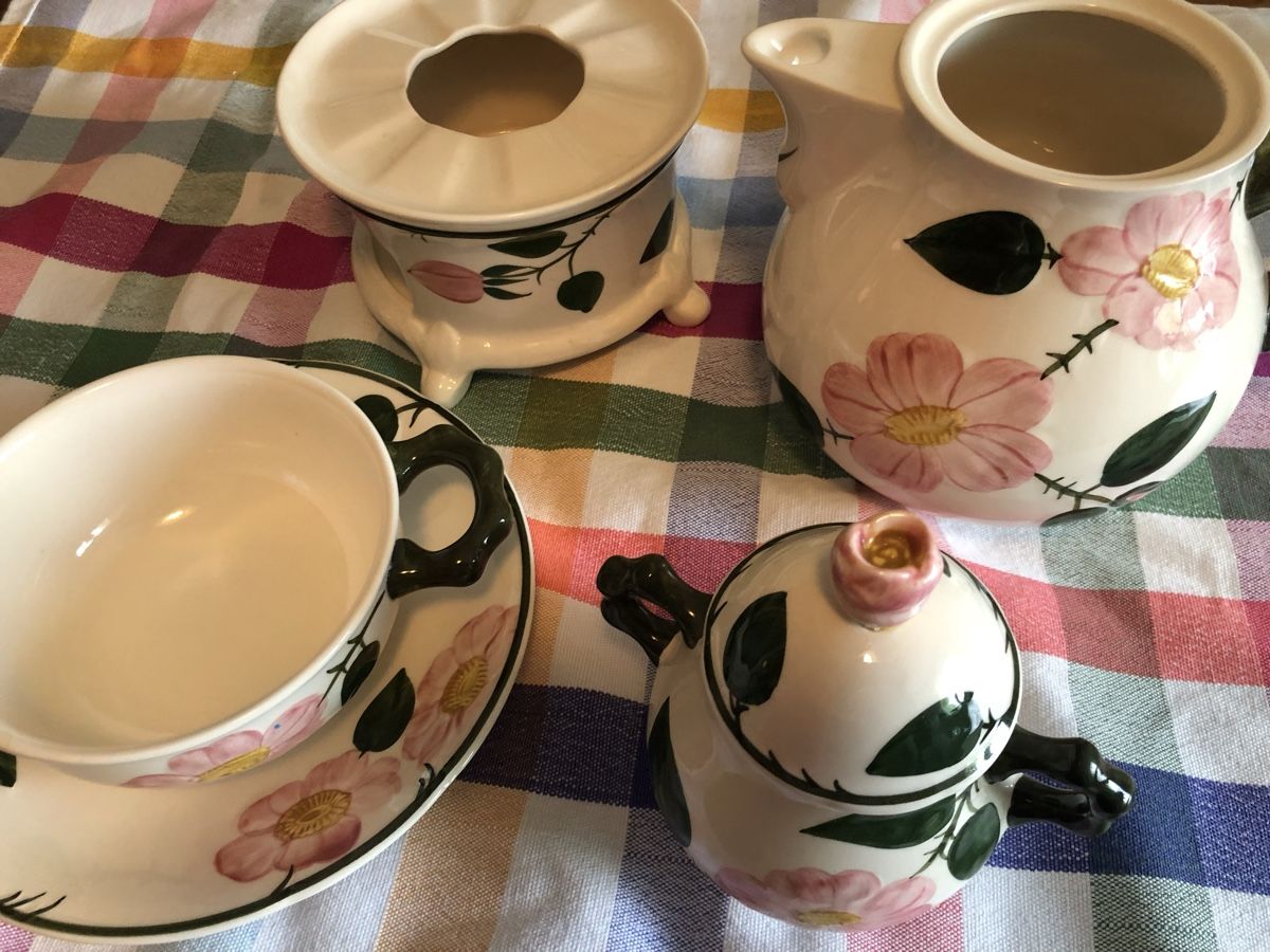 Set di piatti: Geschirr mit Wildrosen-Muster – Usato da Basel venduto da salvagi 1