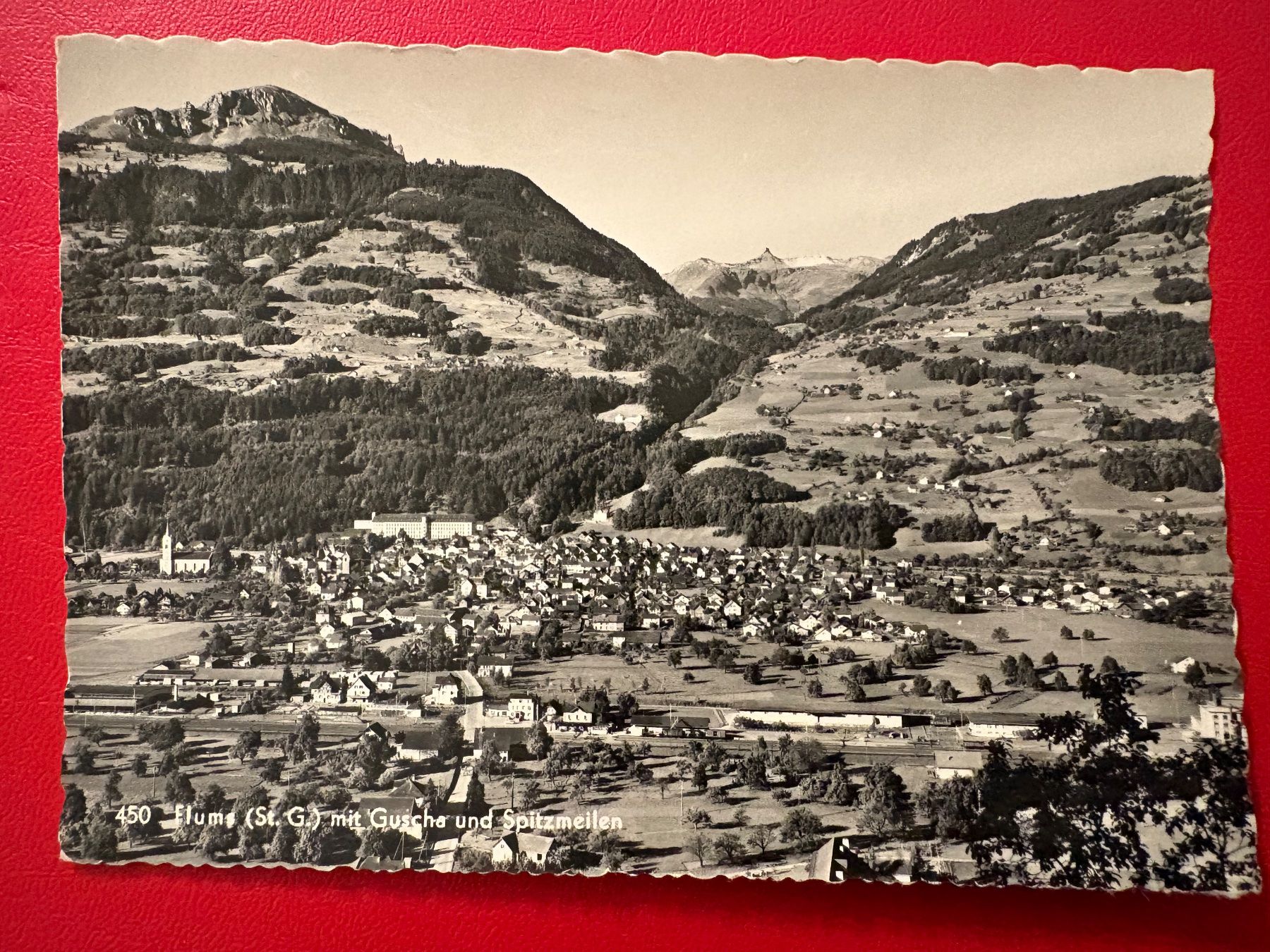 Cartoline postali: 1963 // Flums SG mit Gusche und Spitzmeilen – Usato da St-Légier-La Chiésaz venduto da Theo005