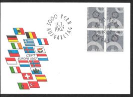 FDC Nr. 448 Viererblock ET Bern 13.3.1967 schön illustriert