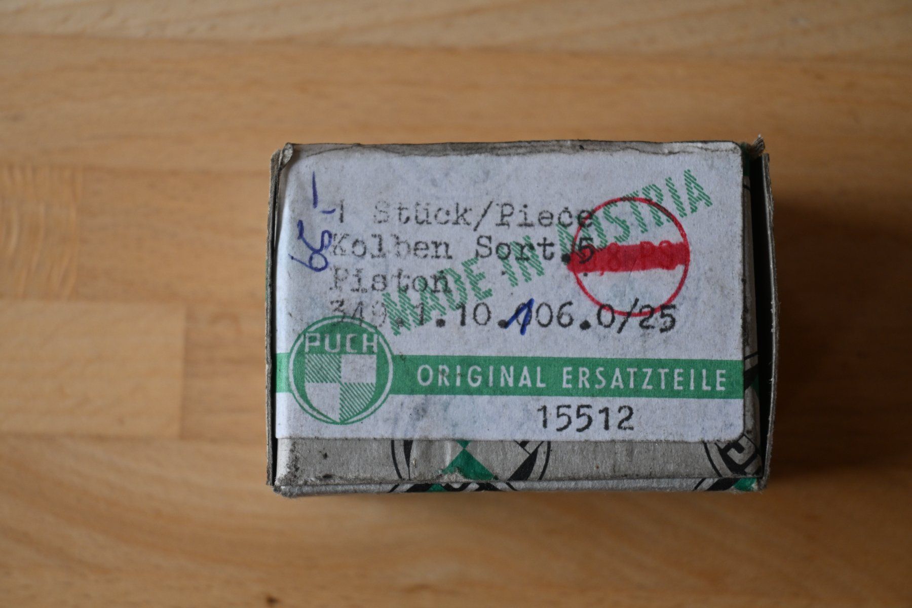 Puch Mofas: Puch Kolben NOS – Neu und originalverpackt aus Schwellbrunn von Morise