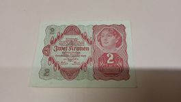 Zwei Kronen 1922, Österreichisch-Ungarische Bank.