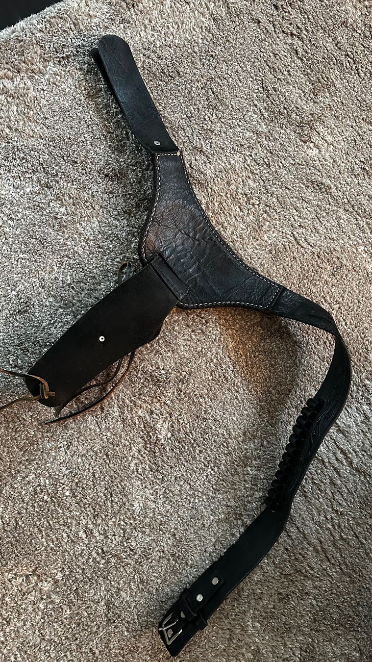 Tiro a segno: Western Gürtel mit Holster – Usato da Reidermoos venduto da Sada13 1