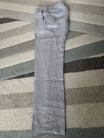 100% Linen Hose Comptoir Grösse 42 Blau