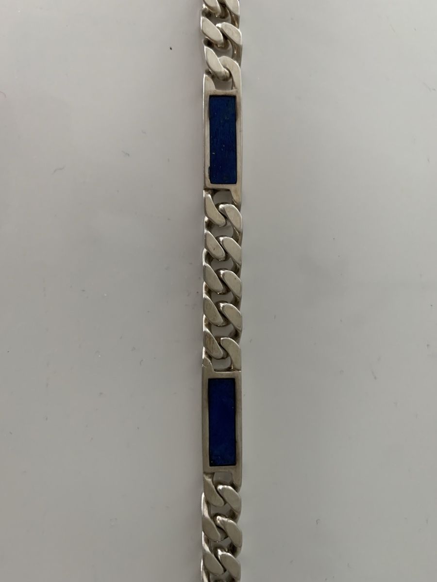 Bracciali & Braccialetti: Silber-Armband Lapislazuli – Usato da Schaan venduto da irmgarda02