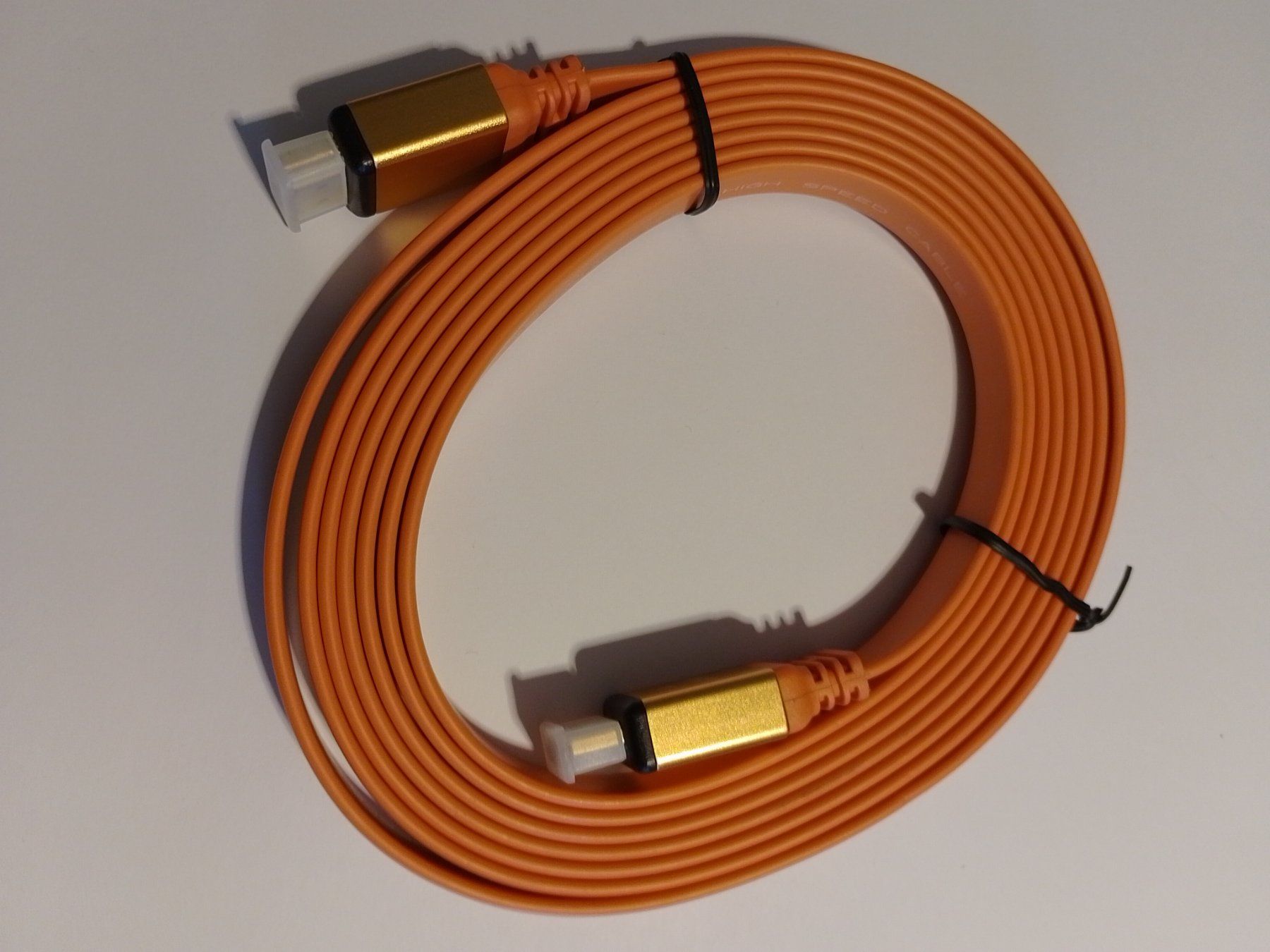 Cavi: Flat HDMI zu HDMI Kabel, 3meter, flach, ORANGE-BRAUN – Nuovo e nell'imballaggio originale da Ermatingen venduto da rik4rdo 1
