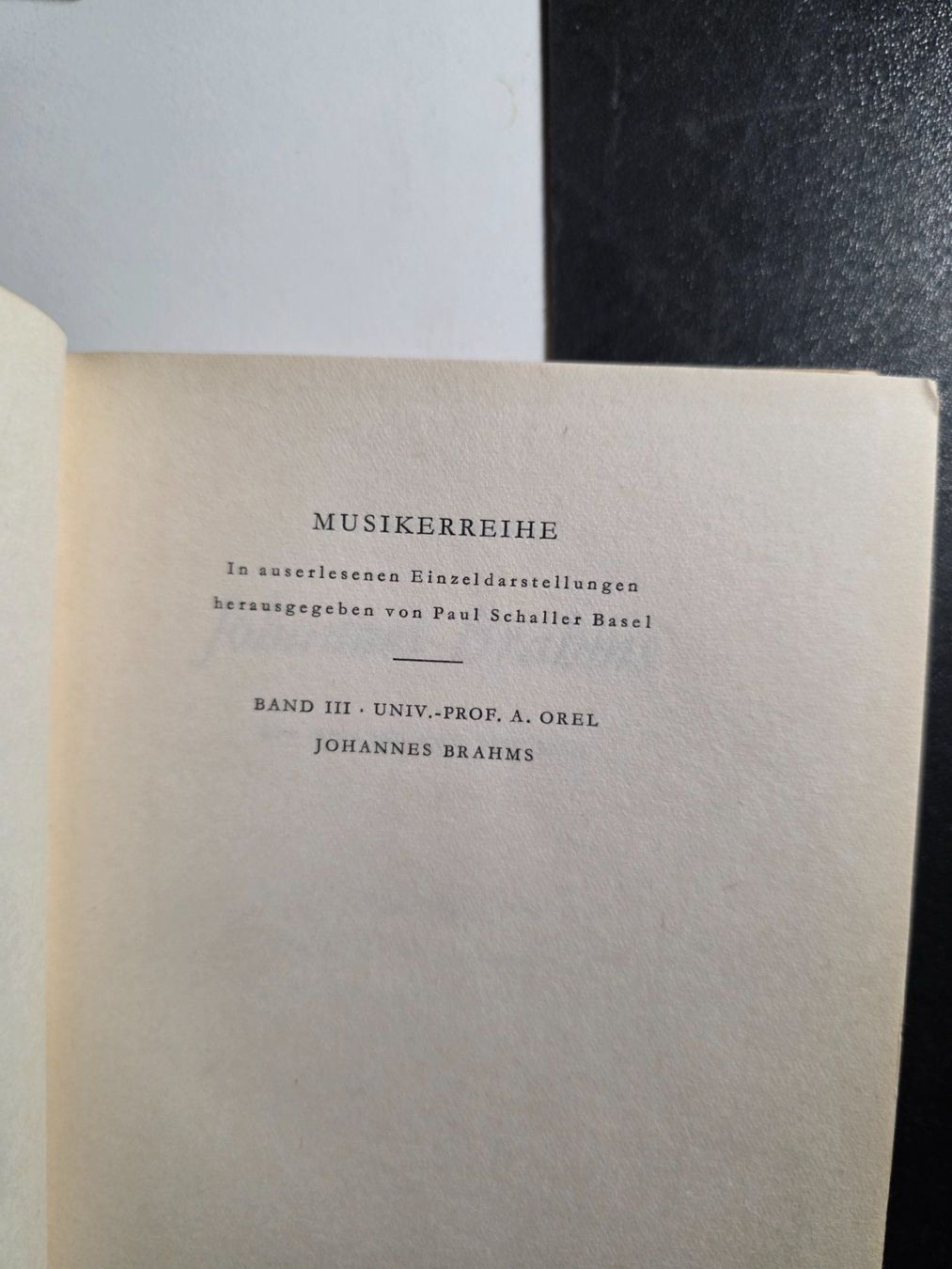 Libri: Alfred Orel - Johannes BRAHMS - 1948 – Usato da Walterswil BE venduto da Lonitti 1