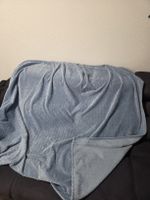 Grosse, blaue Kuscheldecke / Tagesdecke 150x200cm
