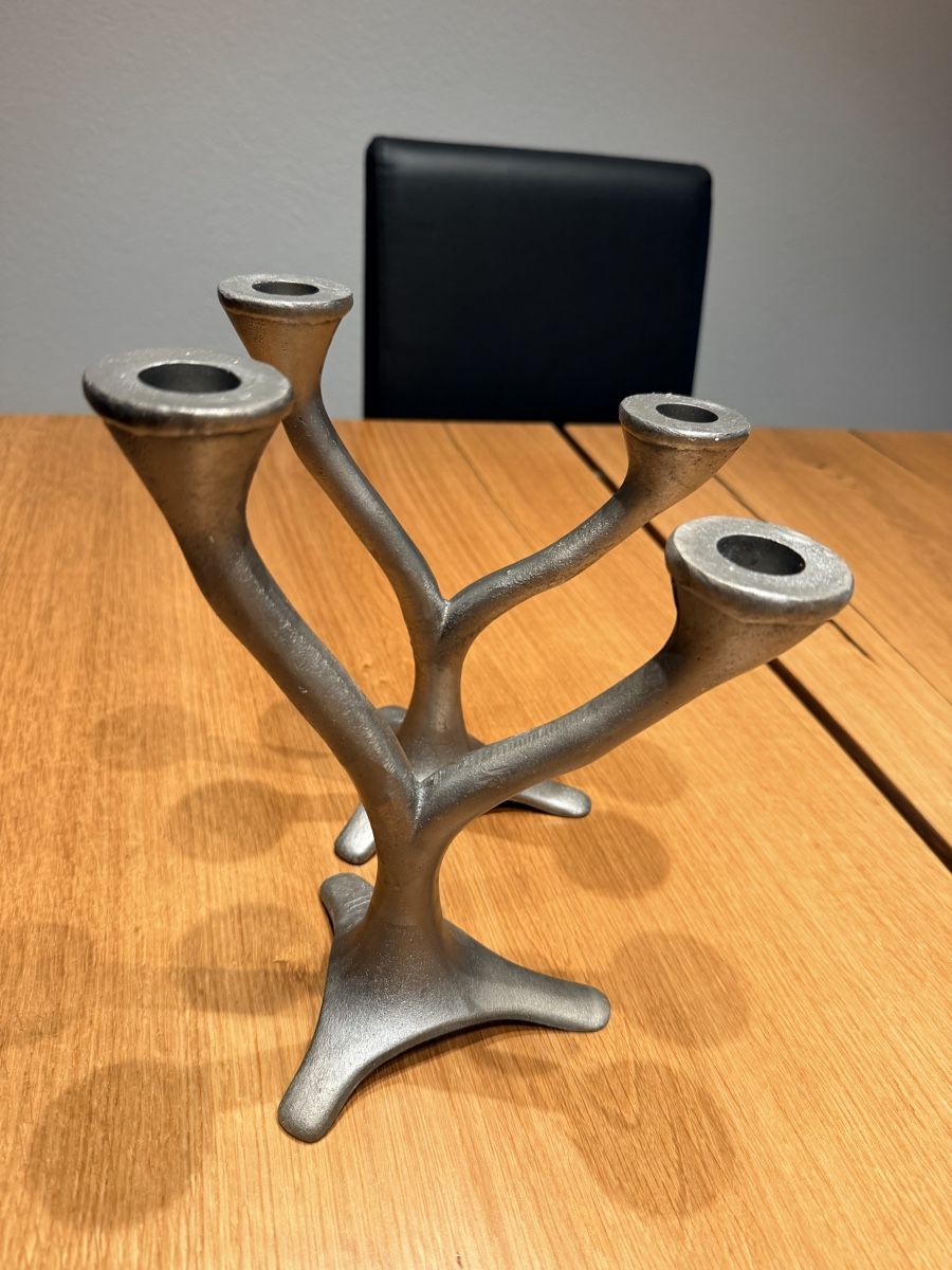 Portacandele: 2 candlesticks steel frame + 4 candles – Nuovo (secondo la descrizione) da Zürich venduto da Swiss_Bea 2