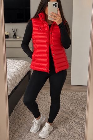 Tommy Hilfiger Daunengilet / Daunenweste Rot Gr. S