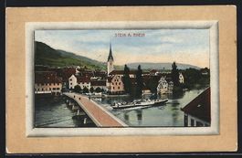 Stein a. Rhein, Uferpartie mit Brücke