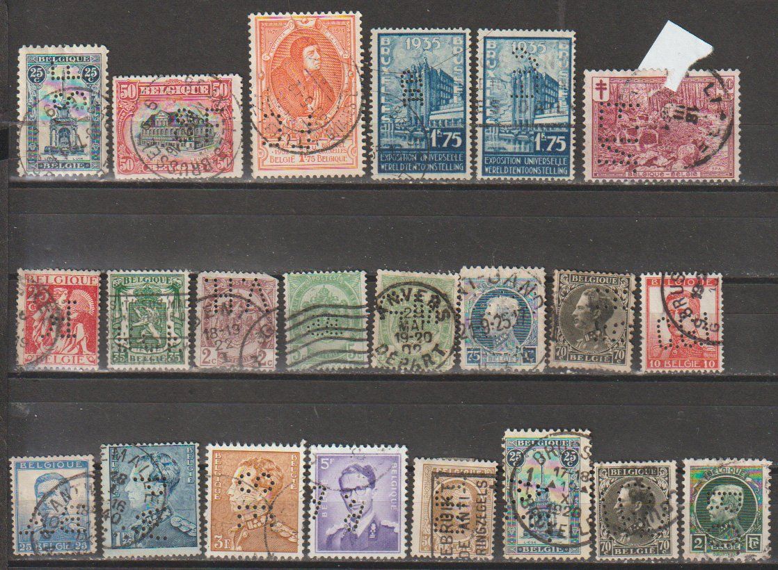 Tous les timbres: Perfins Belgique Collection Ancienne – D'occasion à Crans-Montana par kira56
