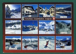 Grischun - Graubünden - Grigioni, Mehrbilderkarte