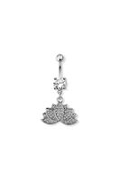 Bauchnabelpiercing mit Blume