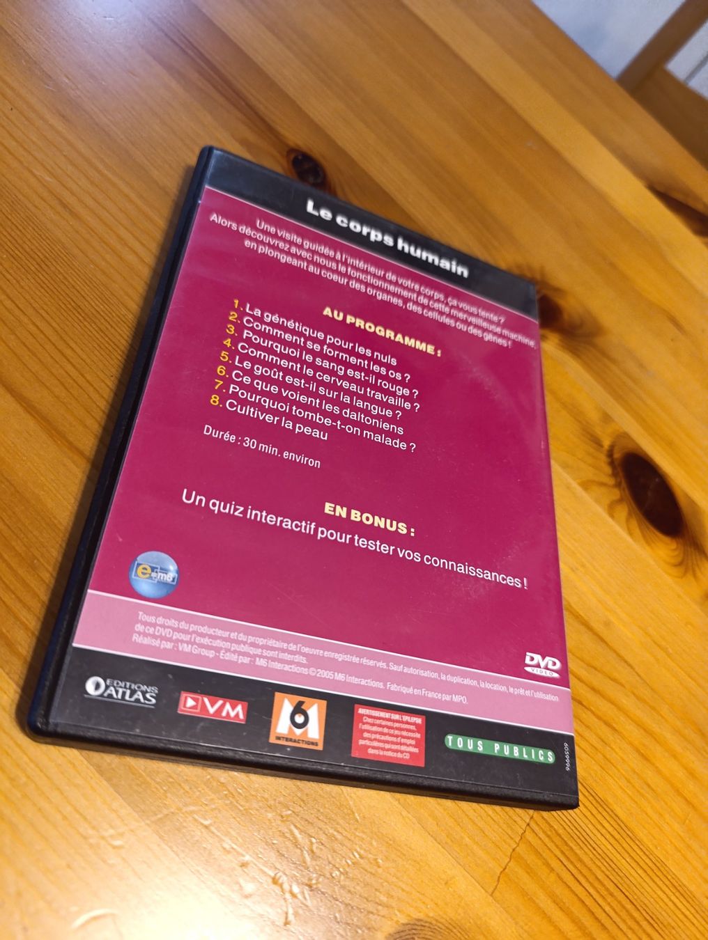 Tutti i DVDs: Le corps humain de M6 présenté par Mac Lesggy DVD – Usato da Prangins venduto da Timband 1